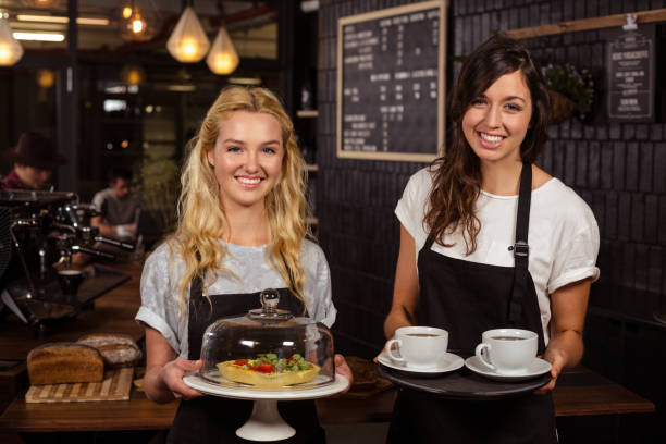 waitresses presenting coffee and pie waitresses presenting coffee and pie